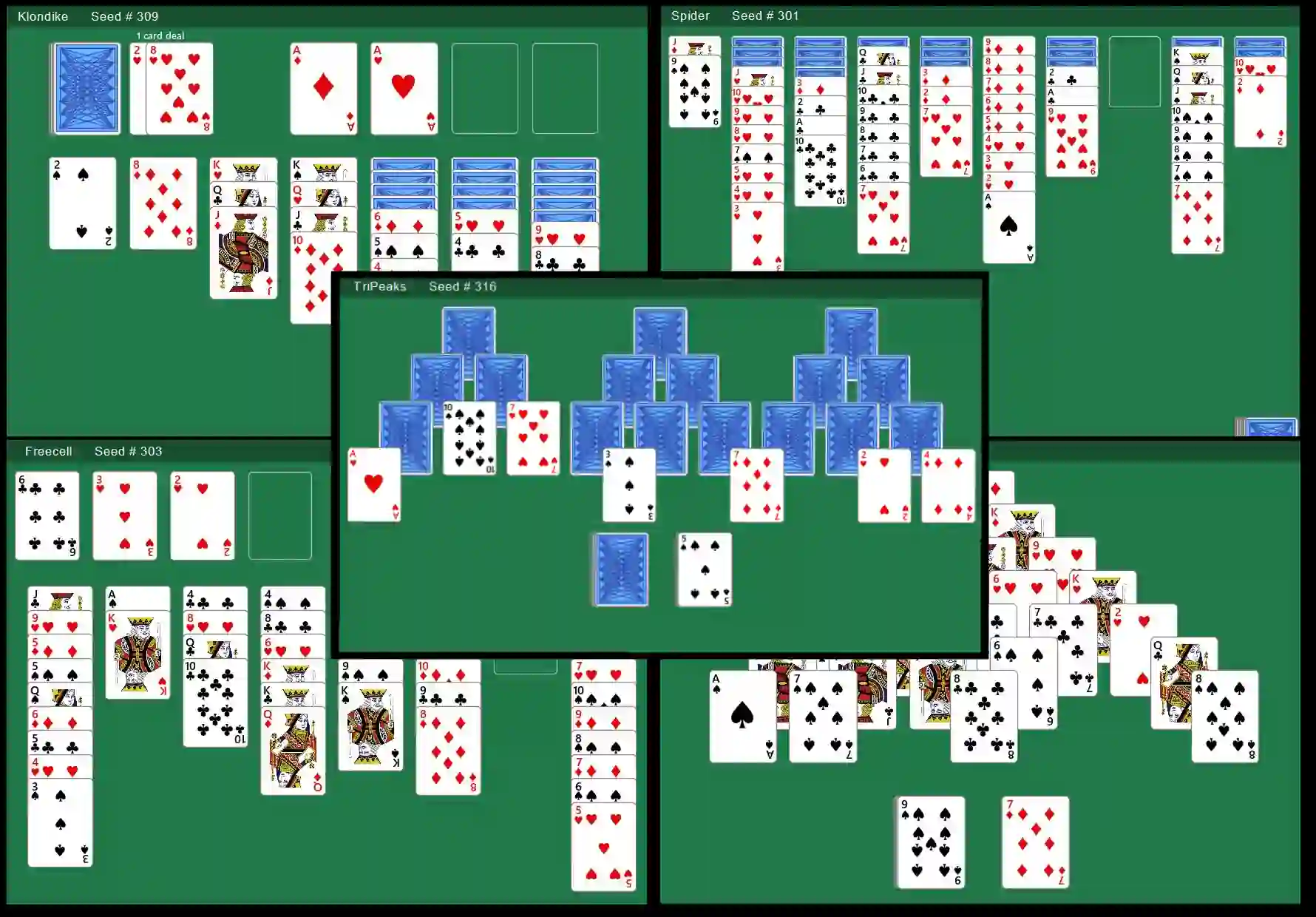 Playing solitaire games