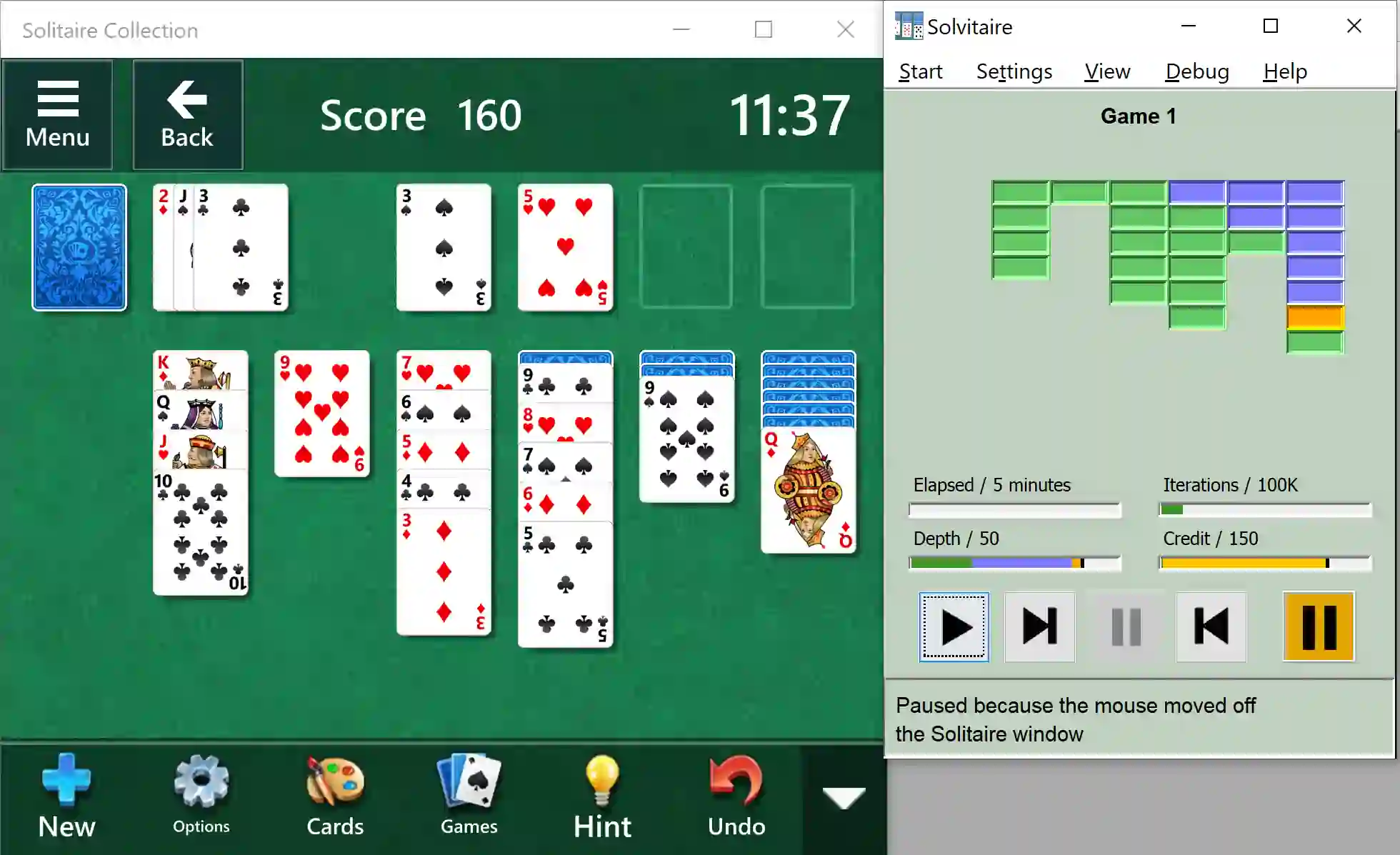 Solving Microsoft Solitaire Collection