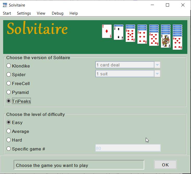 Solvitaire the Solitaire solver playing Klondike 